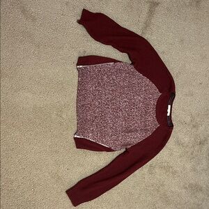 Rewind Burgundy and Heathered Sweater